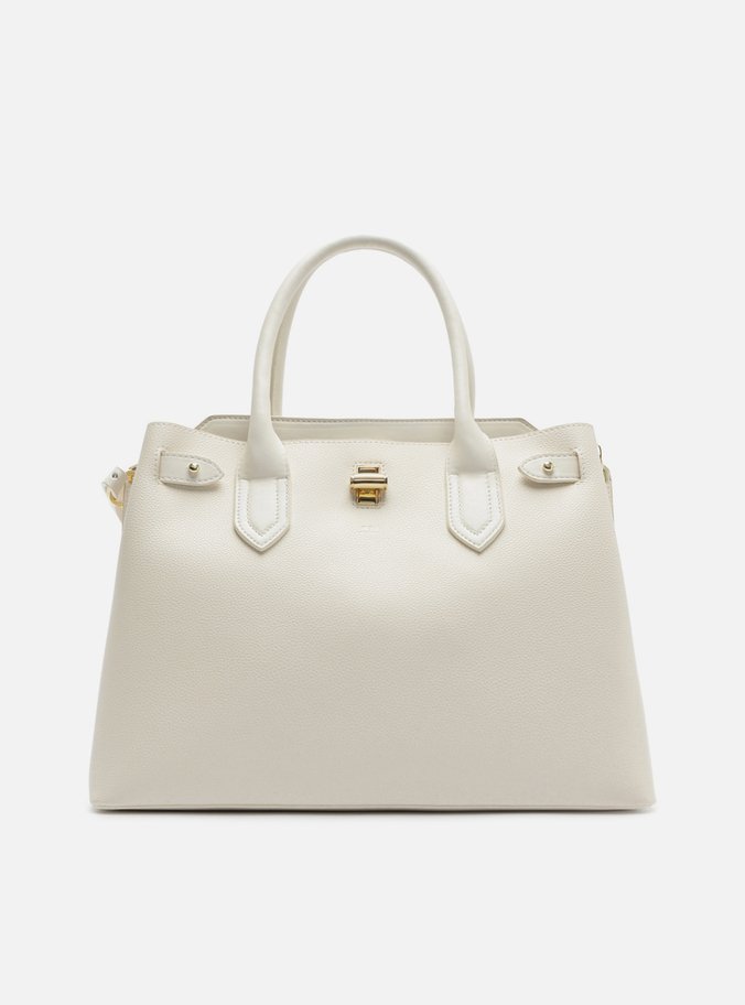 Bolsa Tote Off-White Texturizada Grande Metal
