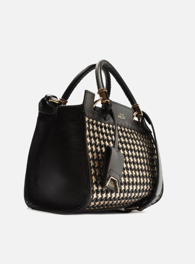 Bolsa Tote Preta Couro Abraccio Média Tressê