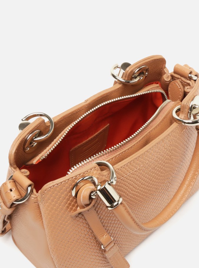 Bolsa Marrom Texturizada Tiracolo