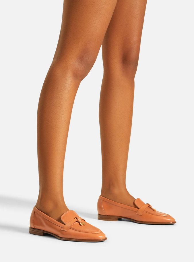 Mocassim Marrom Couro Detalhe Tira