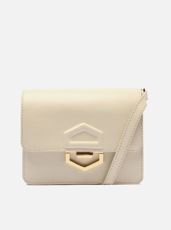 Bolsa Tiracolo Off-White Couro Antonela Pequena
