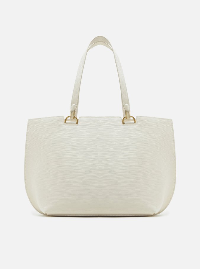 Bolsa Shopping Off-White Couro Abraccio Grande