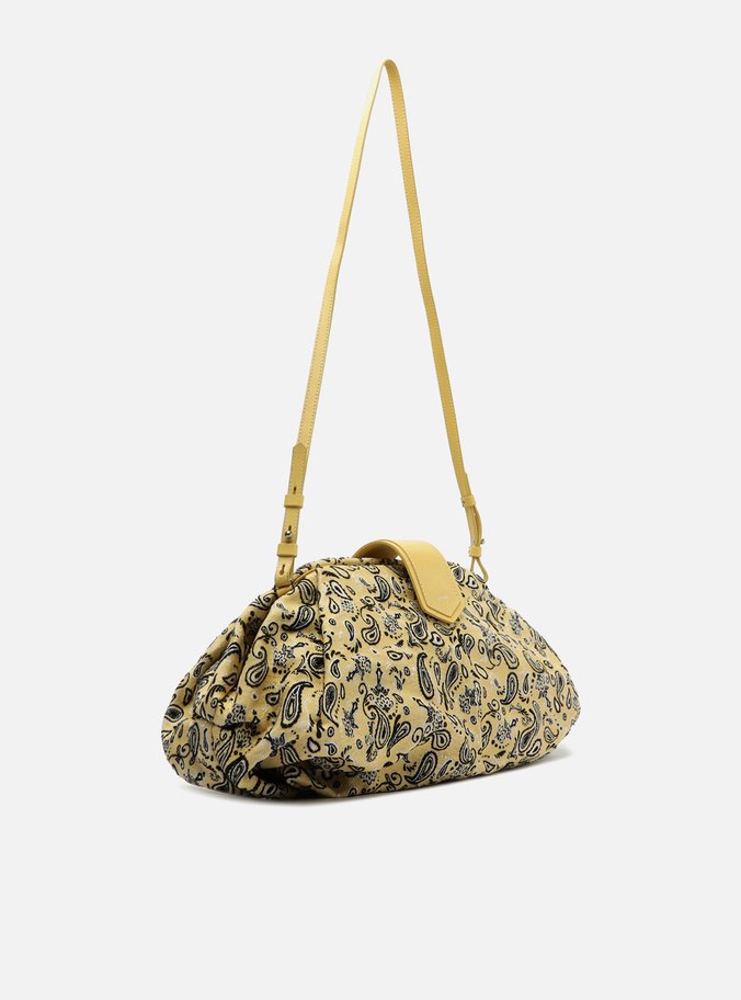 Bolsa Tiracolo Amarela Paisley Grande Livia