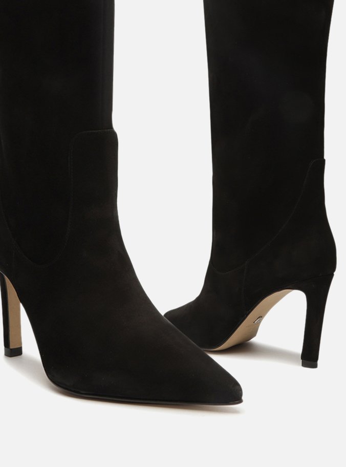 Bota Preta Nobuck Cano Longo Hailey