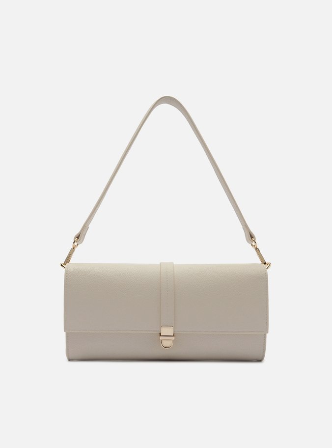 Bolsa Tiracolo Off White Média Metais Dourados