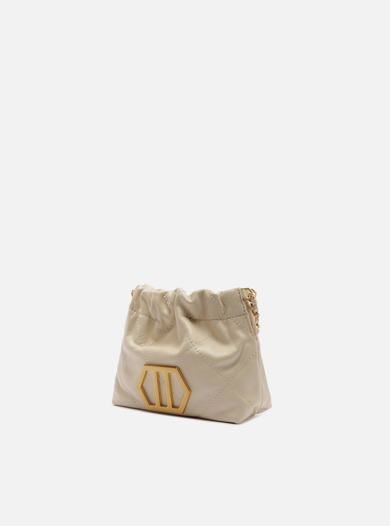 Bolsa Tiracolo Branca Couro Pequena — foto 2