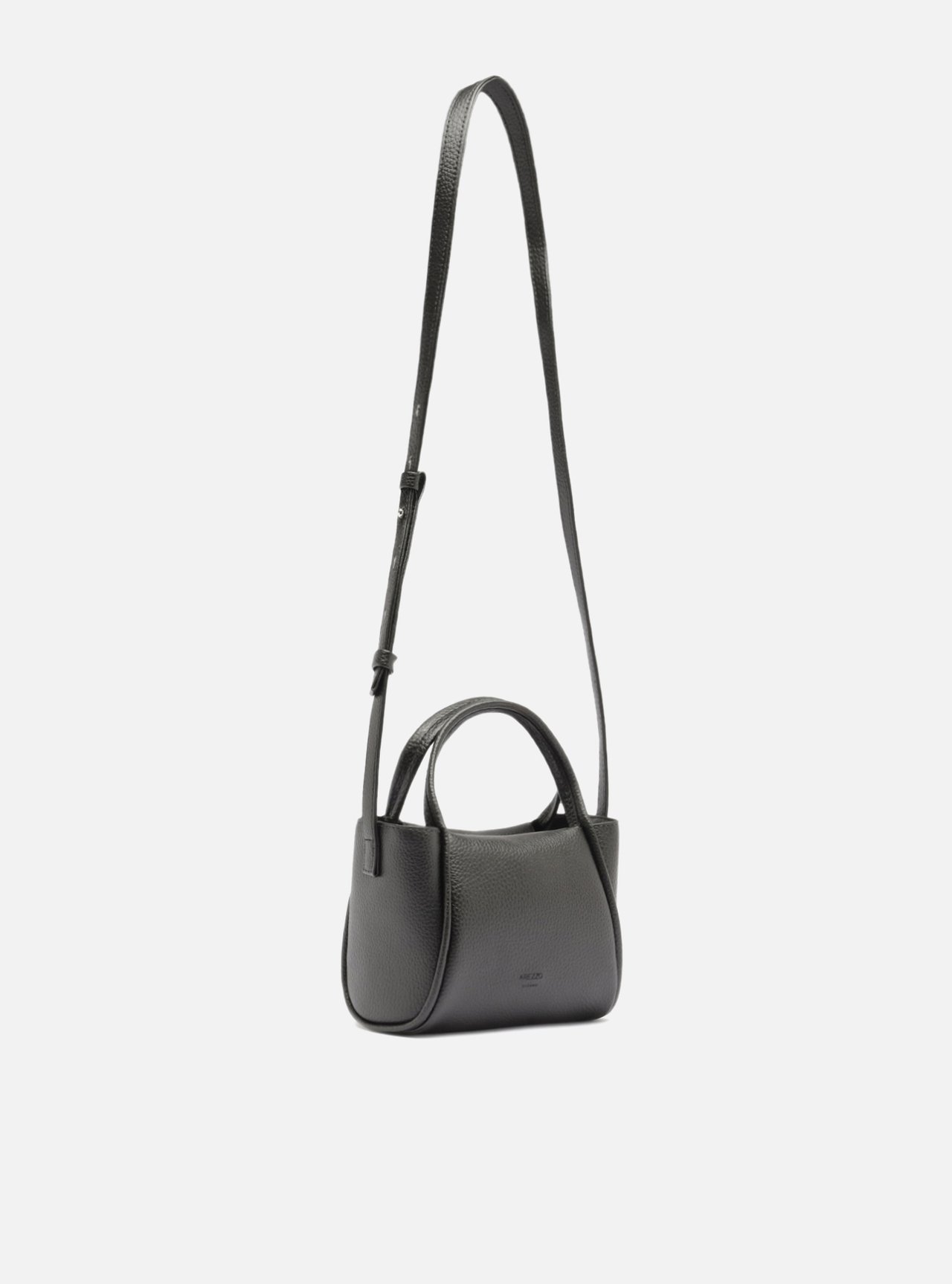 Bolsa Tote Preta Pequena Granulada — foto 5