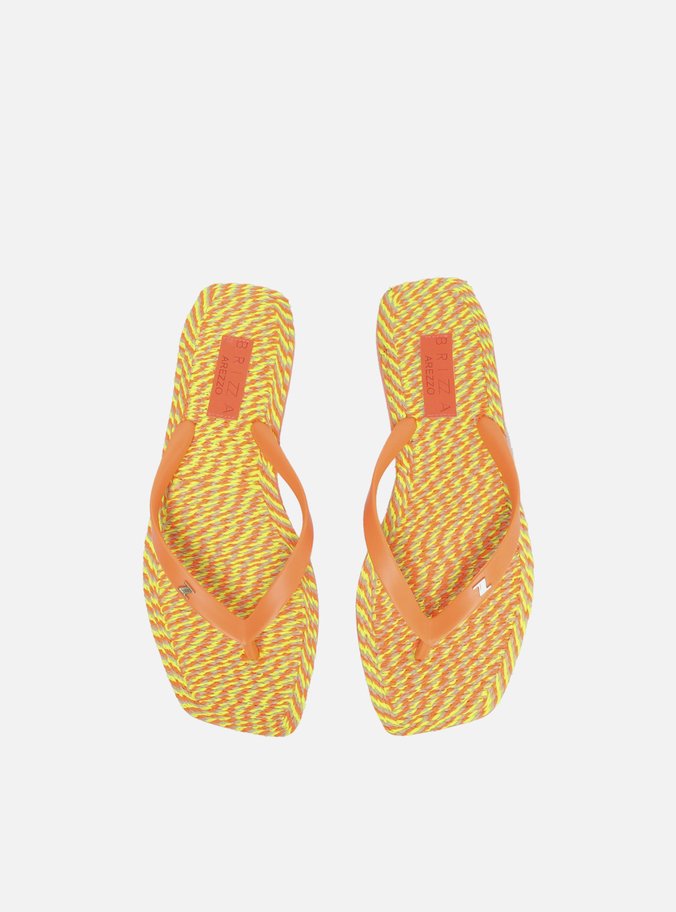 Chinelo de Dedo Laranja Fluo Brizza