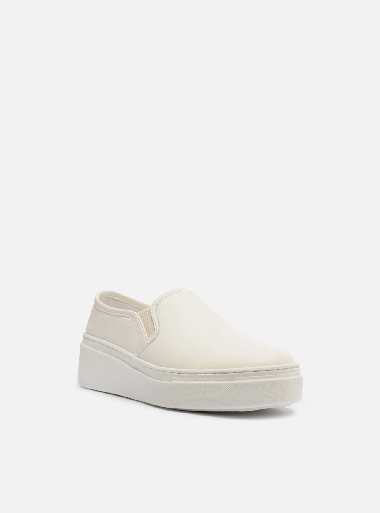 Tênis Off White Couro Plataforma — foto 2