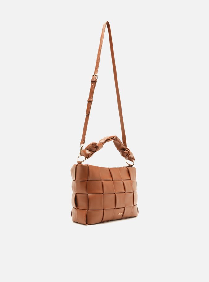 Bolsa Tiracolo Marrom Tressê Pequena