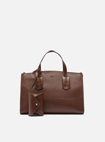 Arezzo — Bolsa Tote Marrom Média Bag Charm