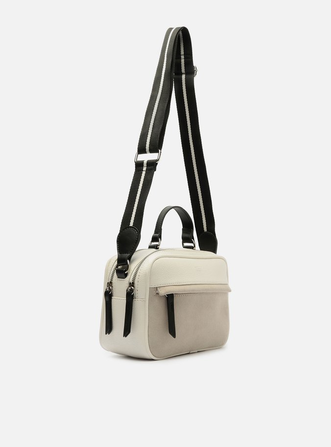 Bolsa Tiracolo Branca Prione Média Preta