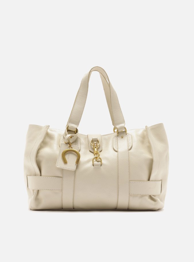 Bolsa Tote Branco Couro Grande