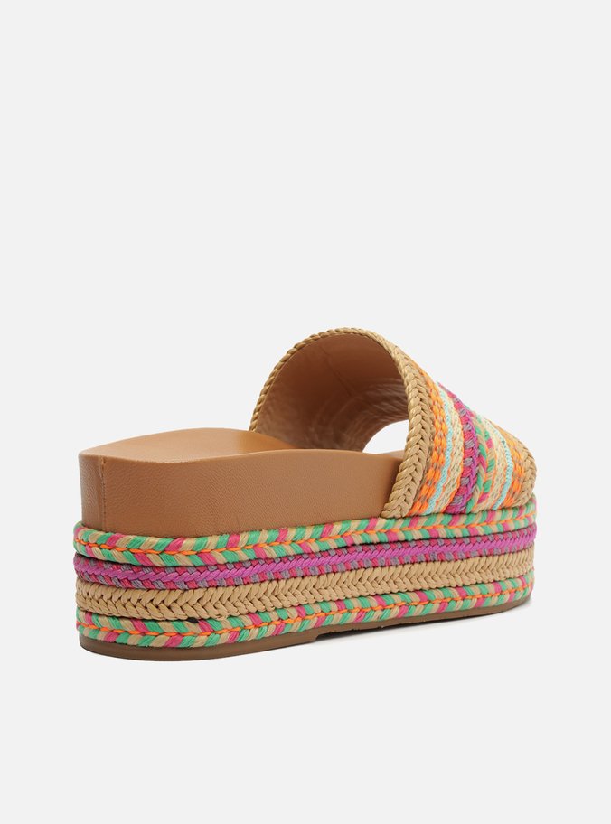 Sandália Colorida Tramada Flatform Billie