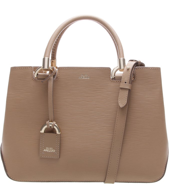 Bolsa Tote Couro Wave Abraccio Pale Beige
