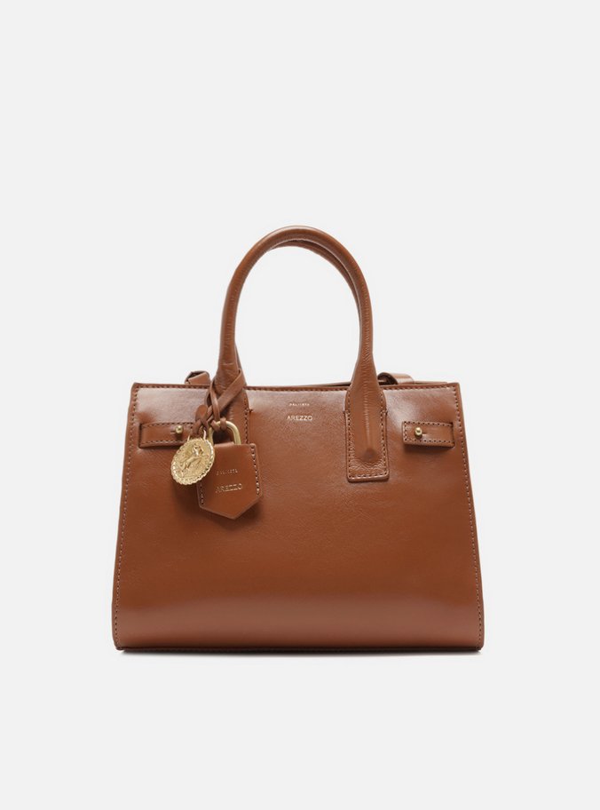 Bolsa Tote Caramelo Couro  Média