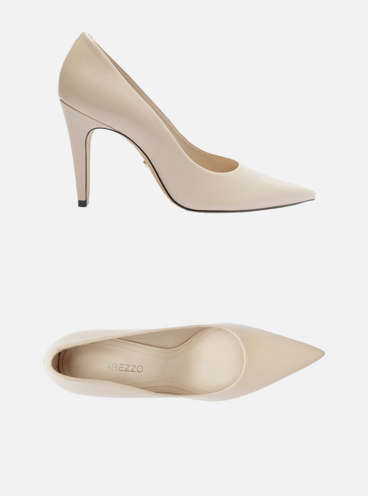 Scarpin Off-White Couro Salto Alto Bico Fino — foto 6