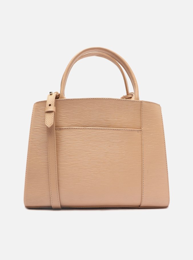 Bolsa Tote Nude Couro Bella Média True Sand