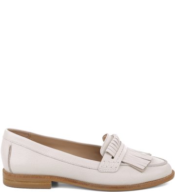 Mocassim Franjas Couro Off-White