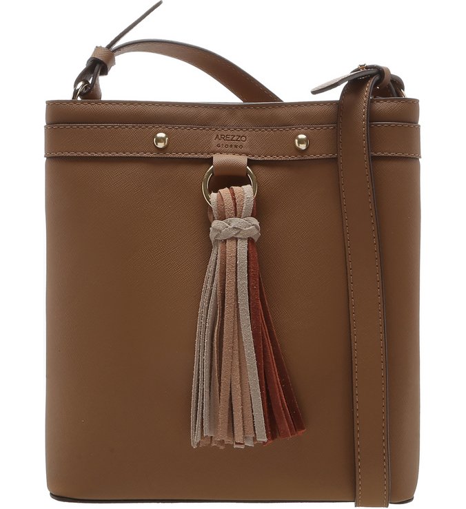 Bolsa Tiracolo Emily Média Natural Tan