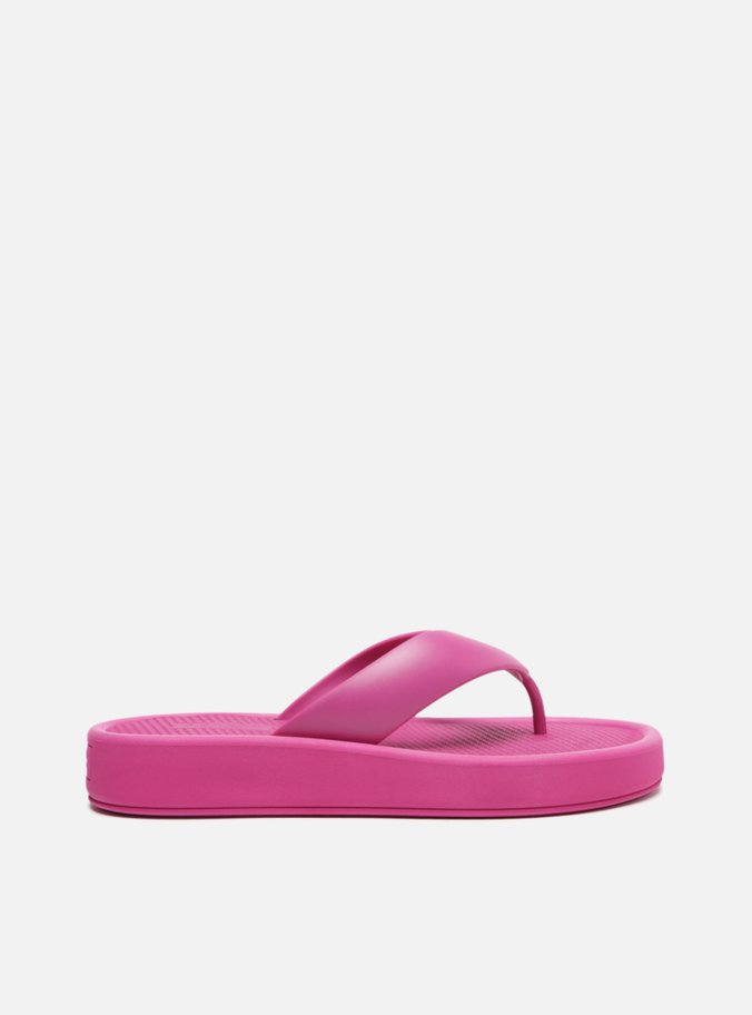 Flip Flop Roxo Flatform Tiras Largas Brizza