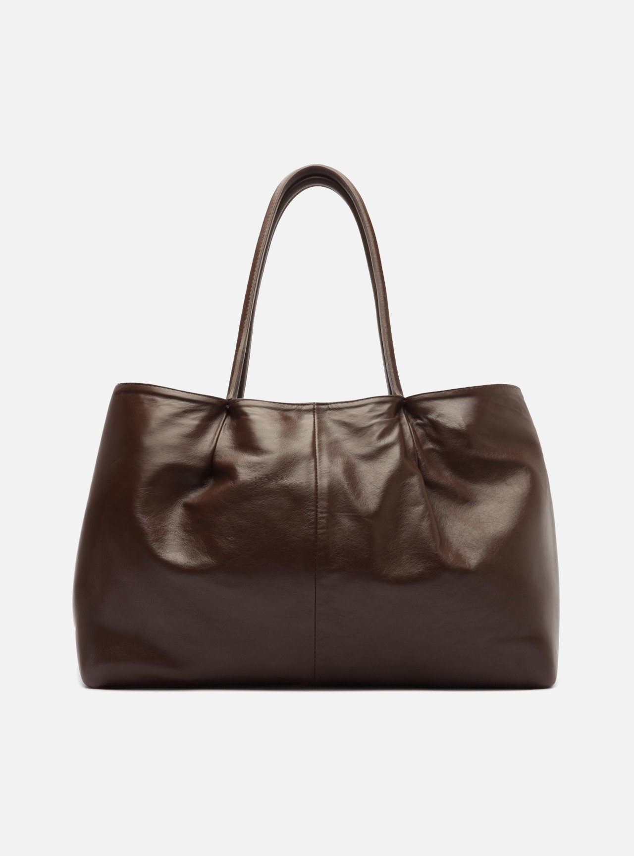 Bolsa Shopping Marrom Couro Grande Tressê — foto 8