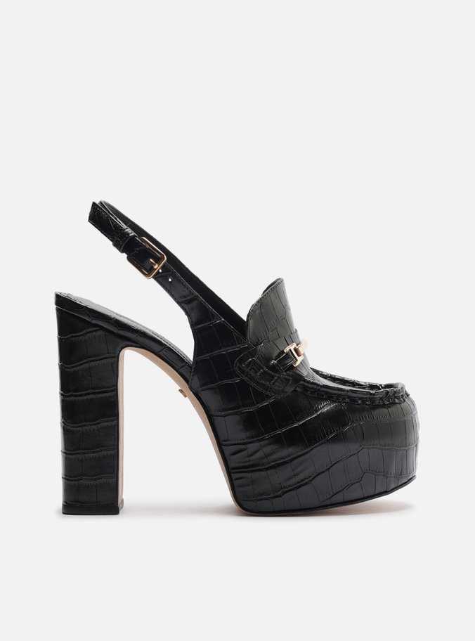 P045 Michel - Black Crocco Bit Loafer main image 0