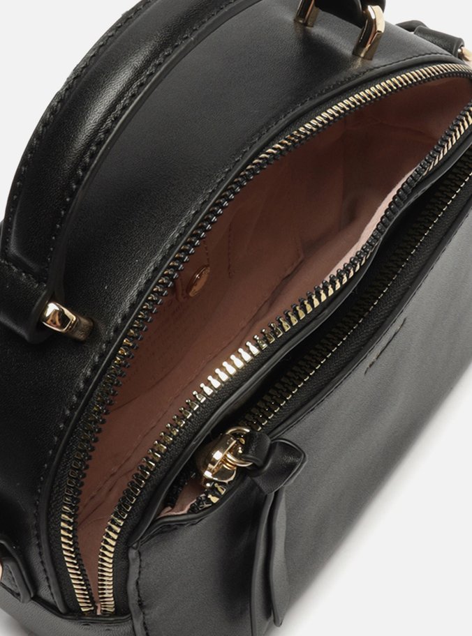 Bolsa Tiracolo Preta Pequena Arredondada