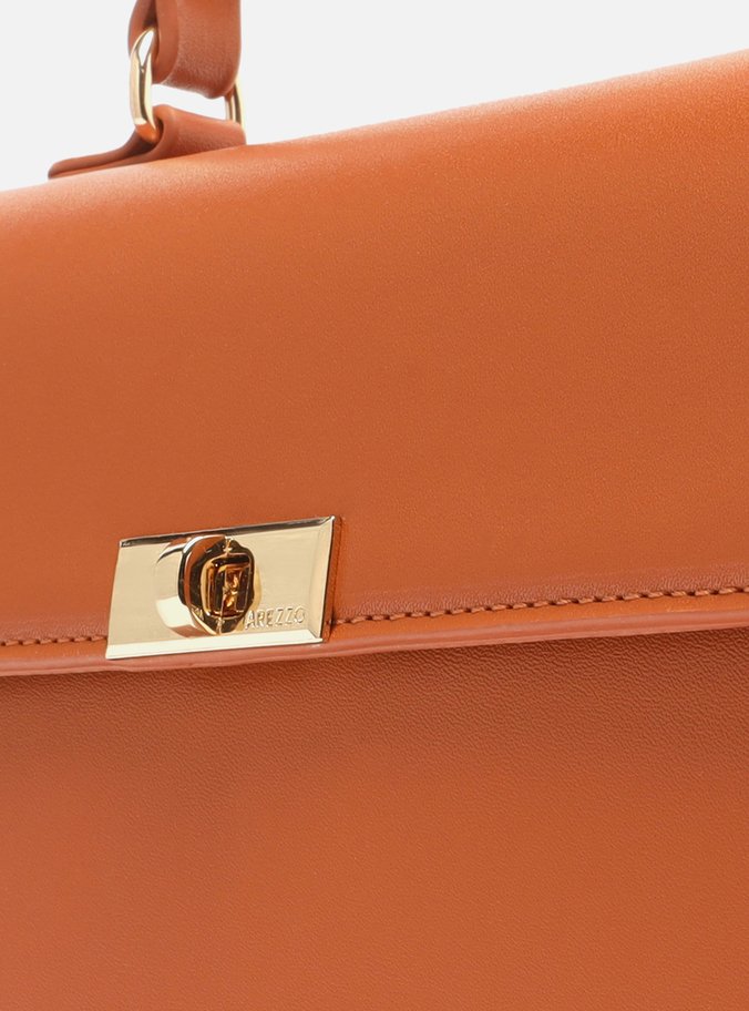 Bolsa Tote Marrom Quadrada