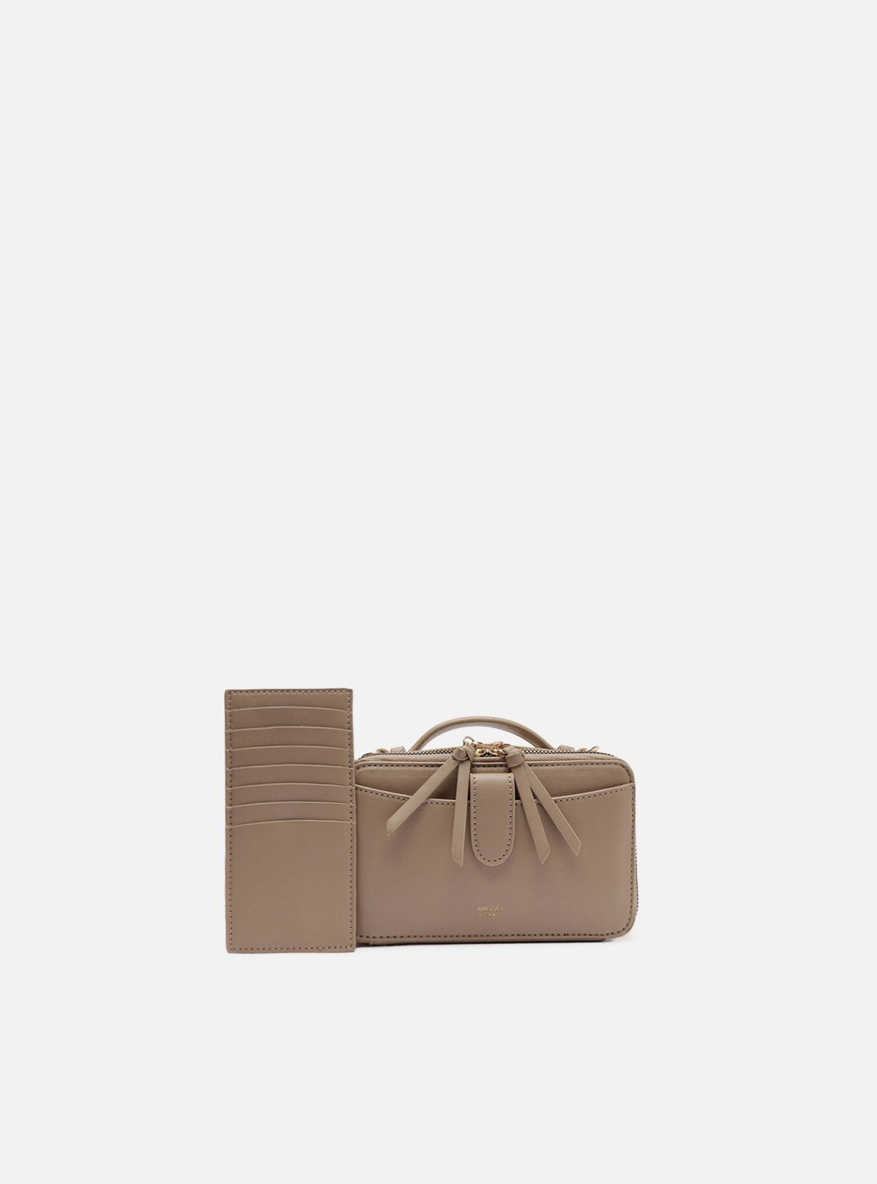 Bolsa Tiracolo Cinza Pequena Bolso Duplo — foto 7
