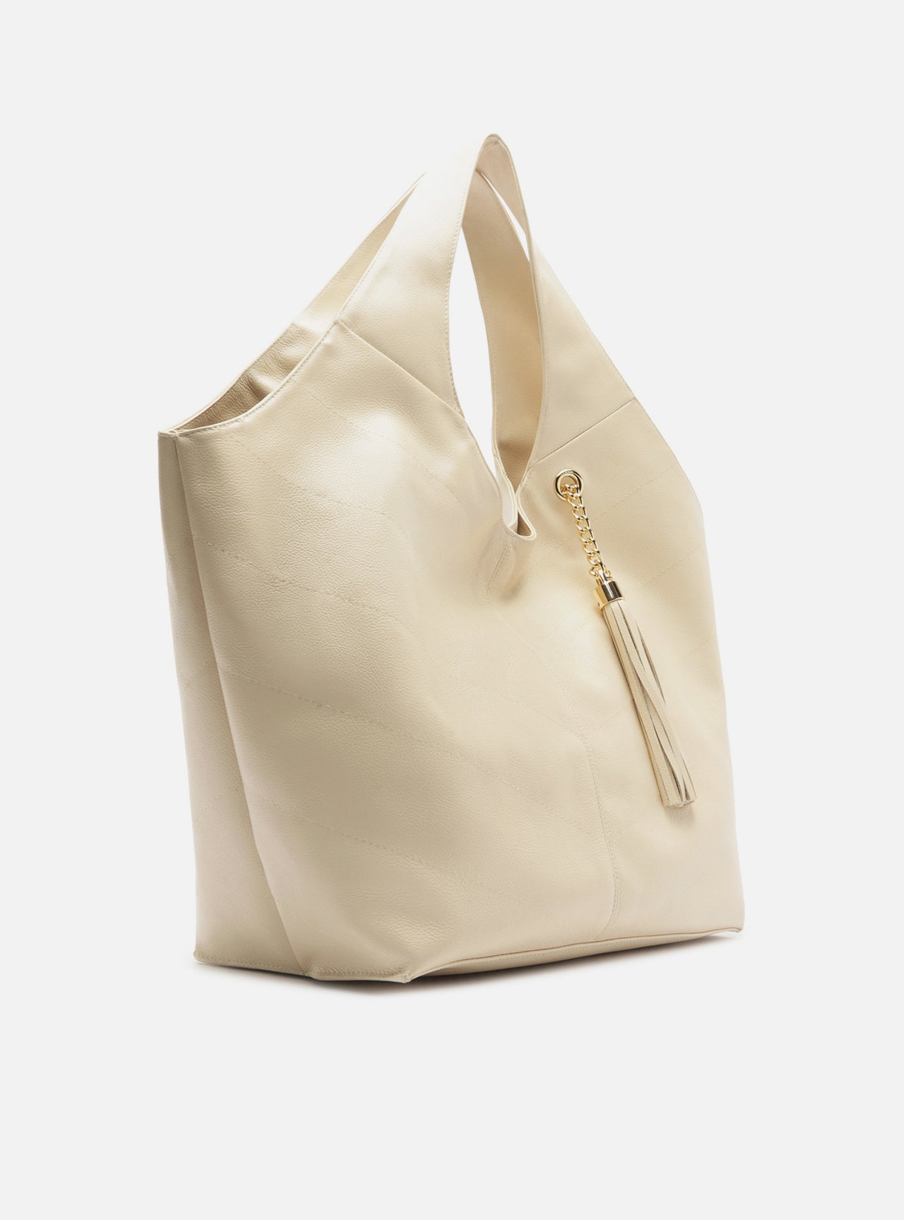 Bolsa Hobo Branca Couro Ísis Grande — foto 5