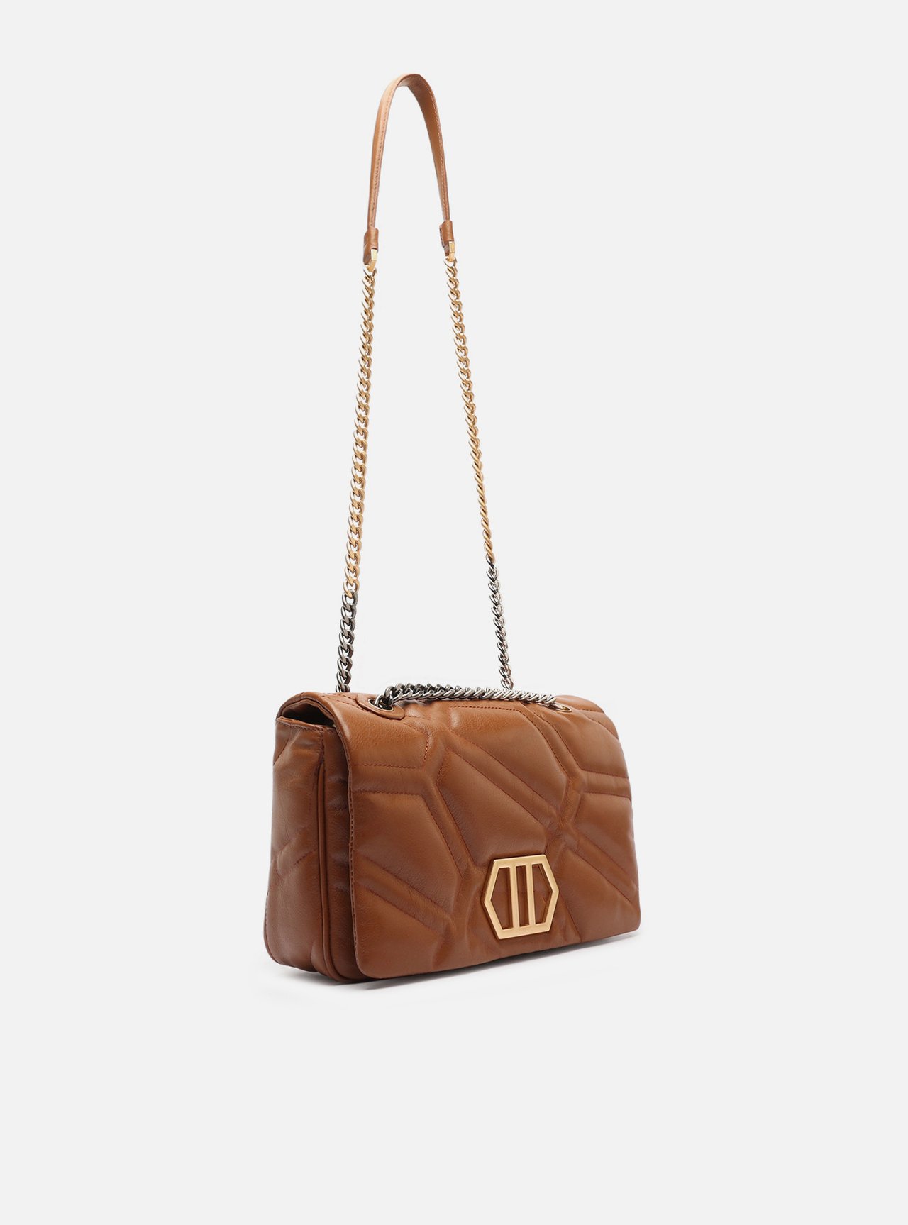 Bolsa Tiracolo Marrom Couro Emma Média — foto 5