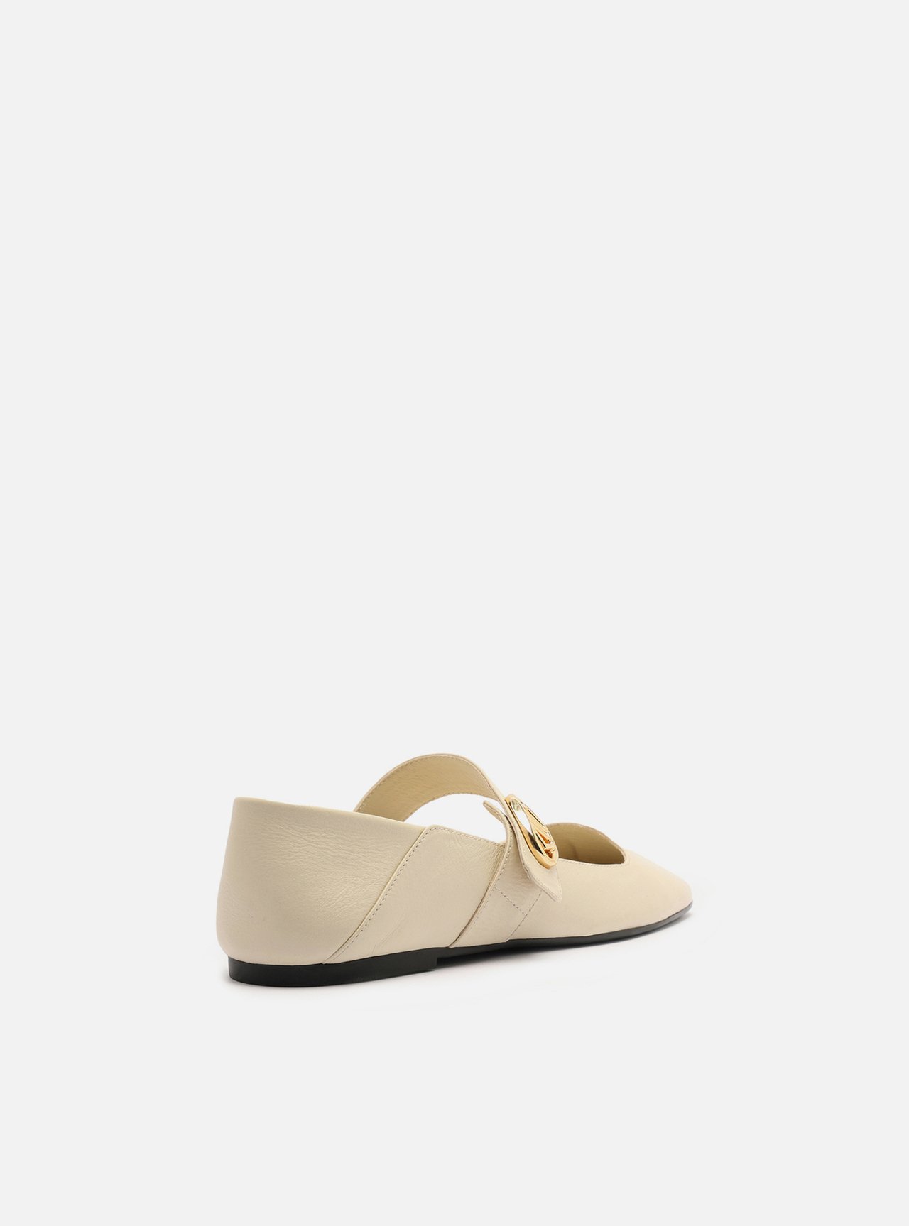 Sapatilha Off-White Couro Bico Quadrado — foto 3