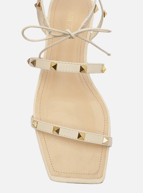 Sandália Rasteira Off-White Amarração Spikes