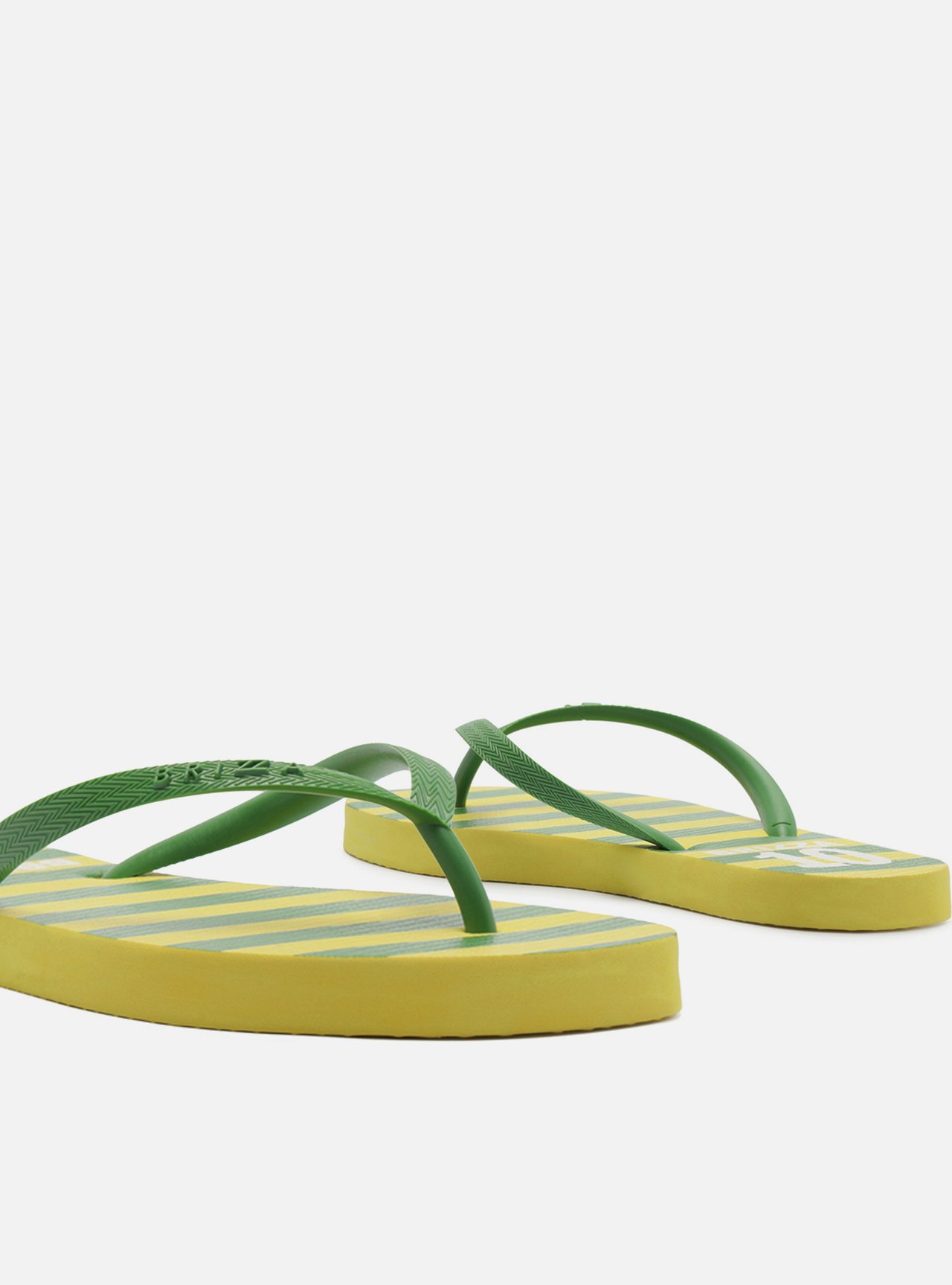 Chinelo de Dedo Verde Plataforma Listrado Brizza — foto 5