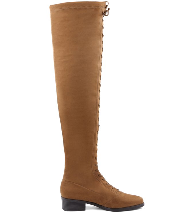 Bota Amarrações Longa Caramelo