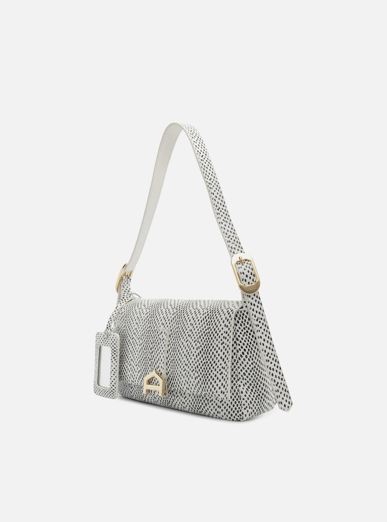 Bolsa Tiracolo Animal Print Couro Média Metais — foto 7
