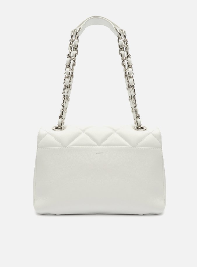 Bolsa Tiracolo Branca Couro Mizz Média