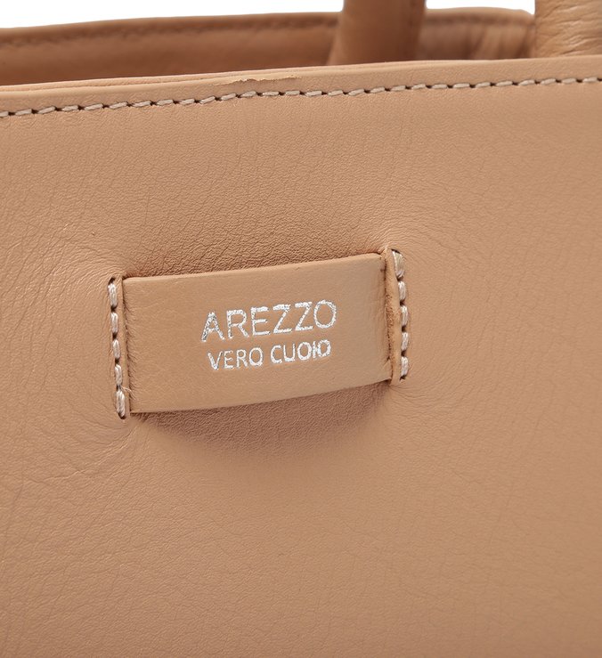 Bolsa Tiracolo Nude Couro Estruturada Ambar