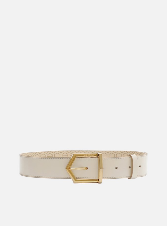 Cinto Off-White Couro Médio Victória