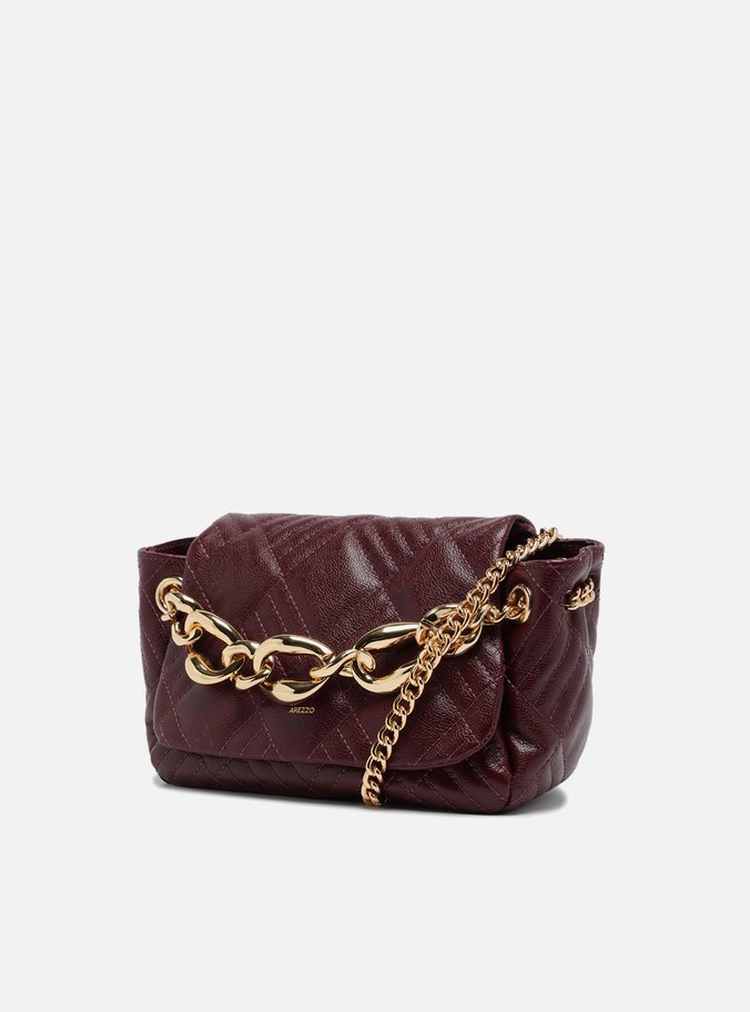 Bolsa Tiracolo Vermelha Couro Matelassê Média