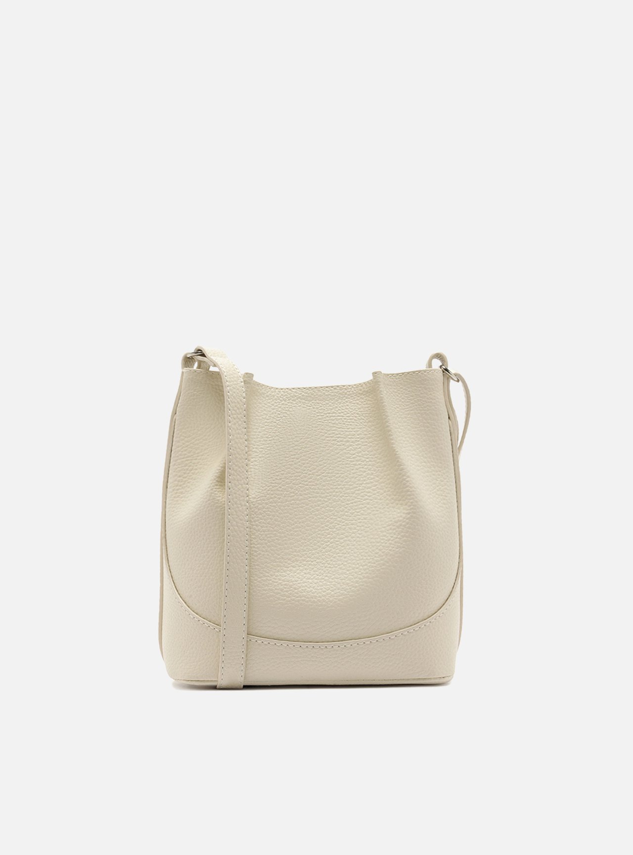 Bolsa Bucket Branca Pequena Granulada — foto 3