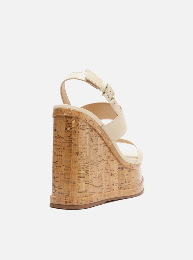 Sandália Off-White Plataforma Tiras