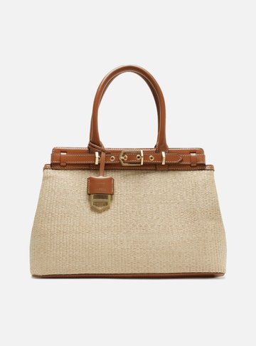 Bolsa Tote Marrom Ráfia Victória Grande