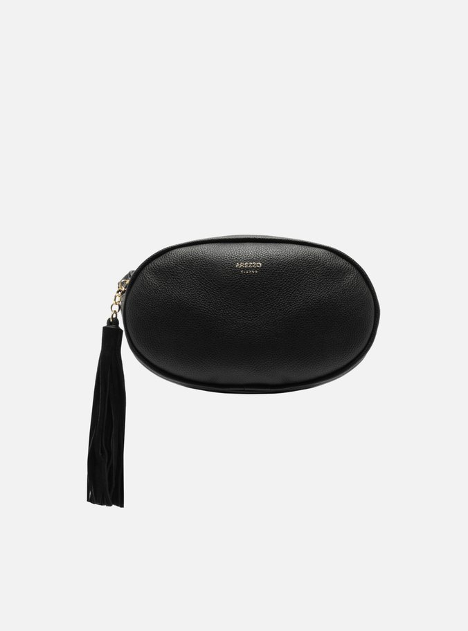 Bolsa Tiracolo Preta Média Arredondada Barbicacho