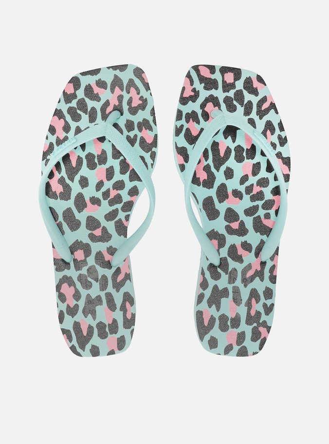 Chinelo de Dedo Animal Print Azul Brizza