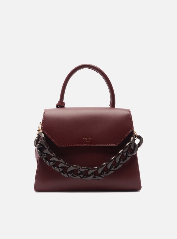 Bolsa Satchel Roxa Iara Média Rosa