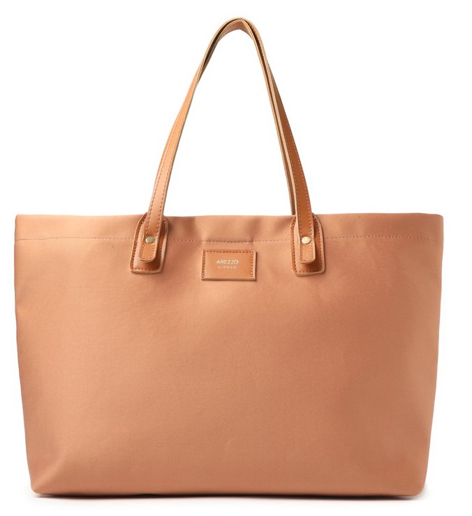 Bolsa Shopping Marrom Tecido Sunny Grande