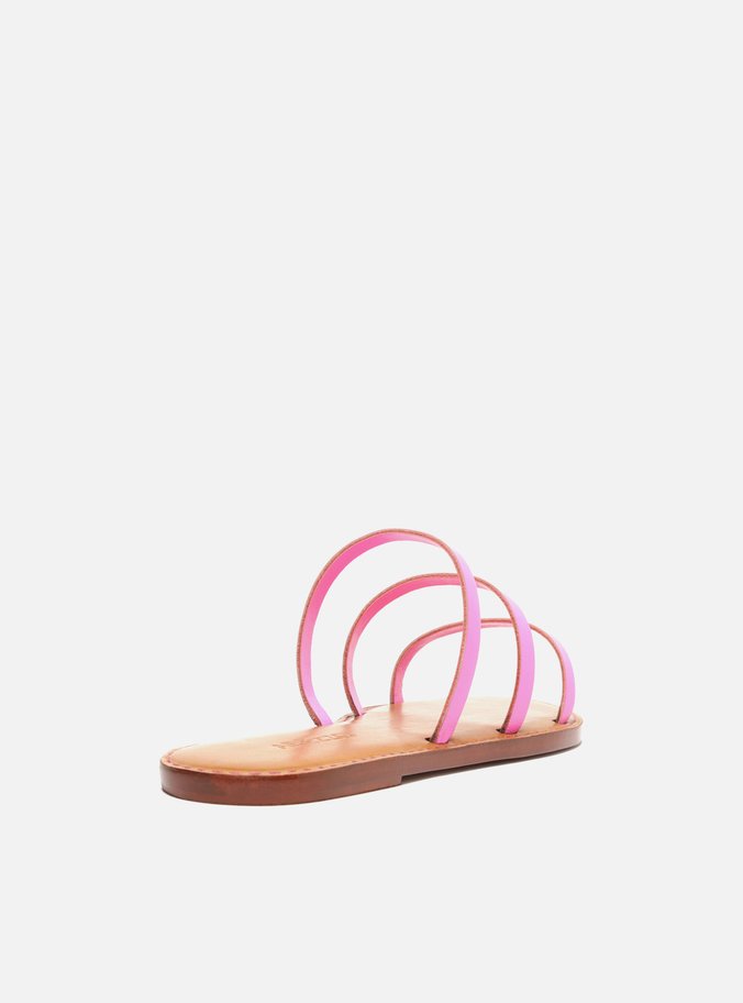 Rasteira Tiras Rosa