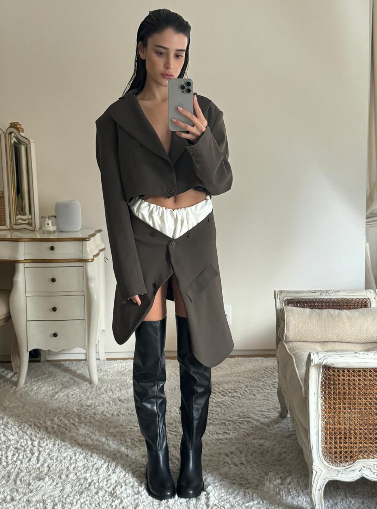 Bota Over The Knee Preta Arezzo Bota Over The Knee Preta Couro